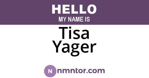 Tisa Yager