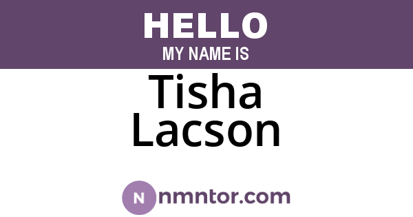 Tisha Lacson