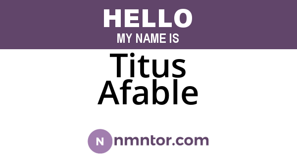 Titus Afable