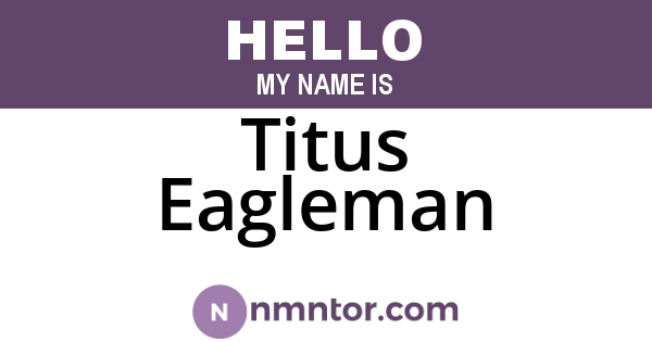 Titus Eagleman