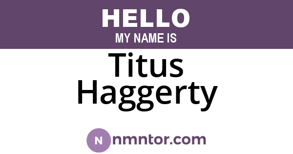 Titus Haggerty