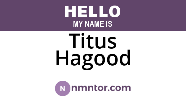 Titus Hagood