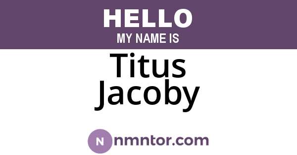Titus Jacoby