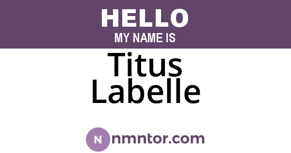 Titus Labelle
