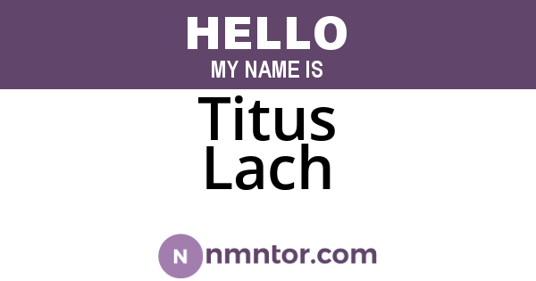 Titus Lach