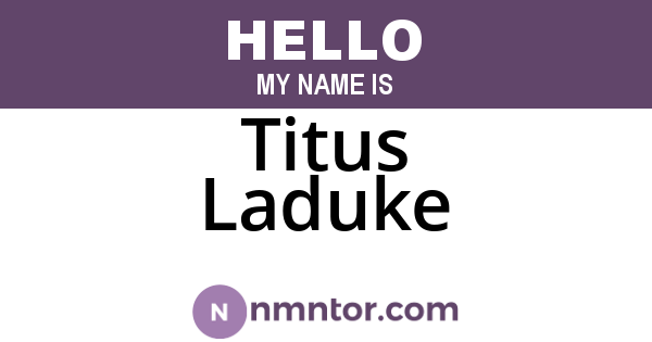 Titus Laduke