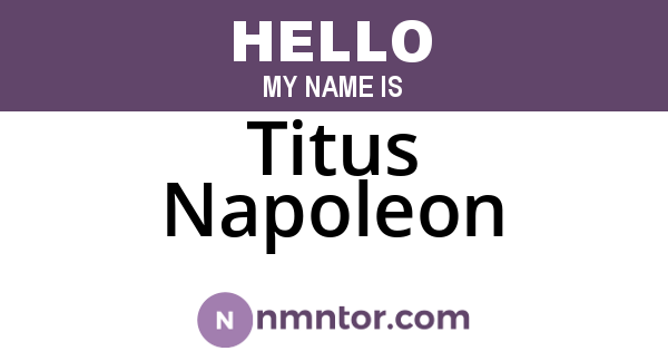 Titus Napoleon