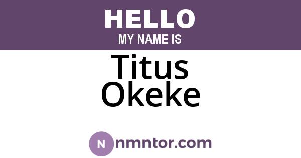 Titus Okeke