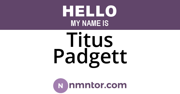 Titus Padgett