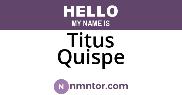 Titus Quispe