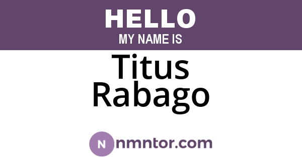 Titus Rabago