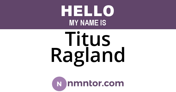 Titus Ragland