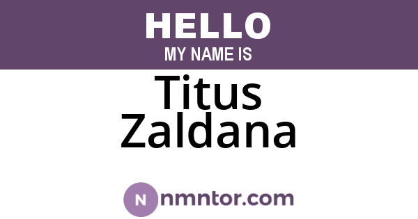 Titus Zaldana
