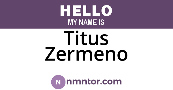 Titus Zermeno