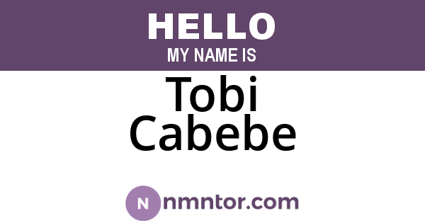 Tobi Cabebe