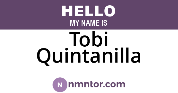 Tobi Quintanilla