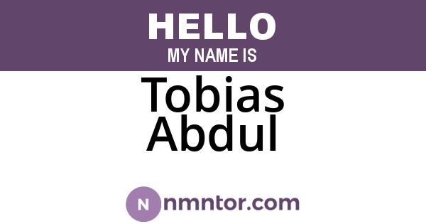 Tobias Abdul