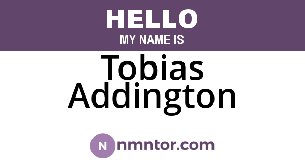 Tobias Addington