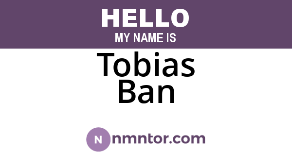Tobias Ban