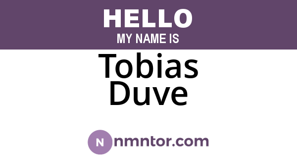 Tobias Duve