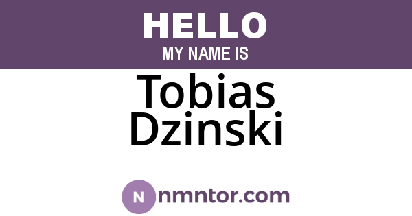 Tobias Dzinski