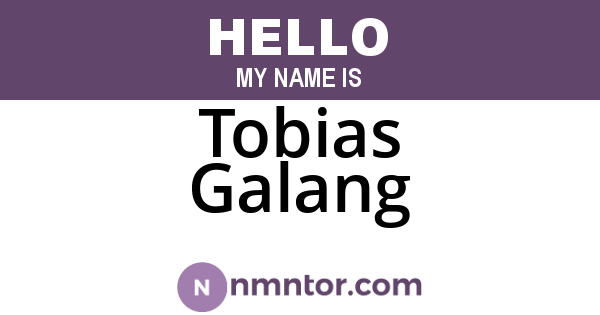 Tobias Galang