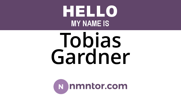 Tobias Gardner