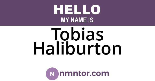 Tobias Haliburton