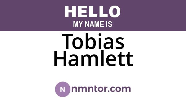 Tobias Hamlett
