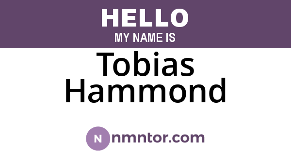 Tobias Hammond