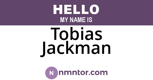 Tobias Jackman