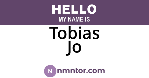 Tobias Jo