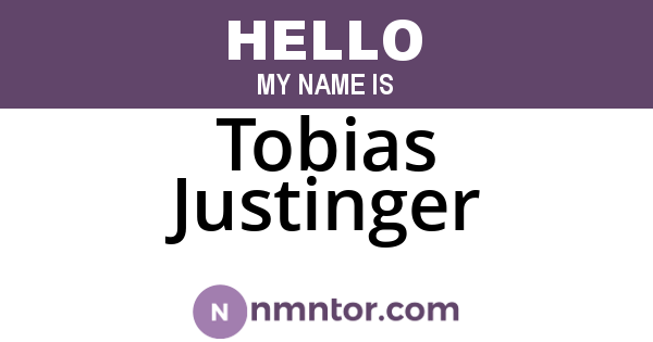 Tobias Justinger