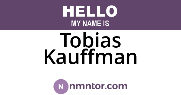 Tobias Kauffman