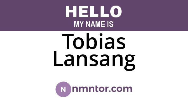 Tobias Lansang