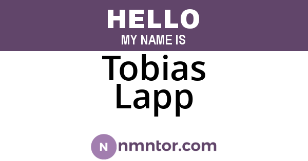Tobias Lapp