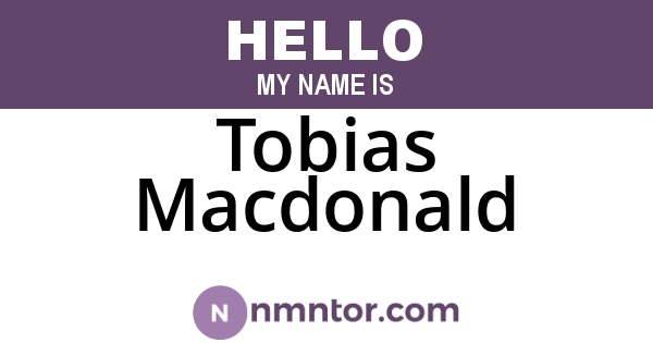 Tobias Macdonald