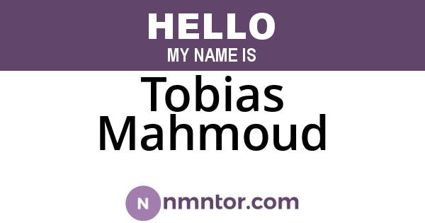 Tobias Mahmoud