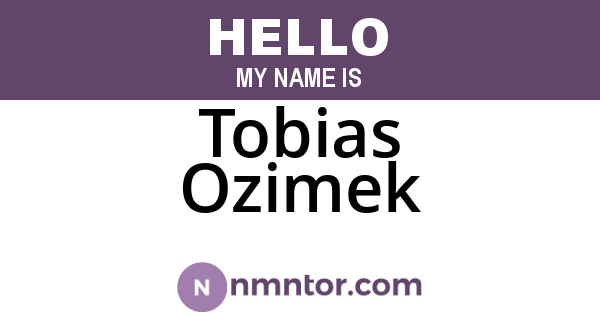 Tobias Ozimek