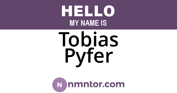 Tobias Pyfer