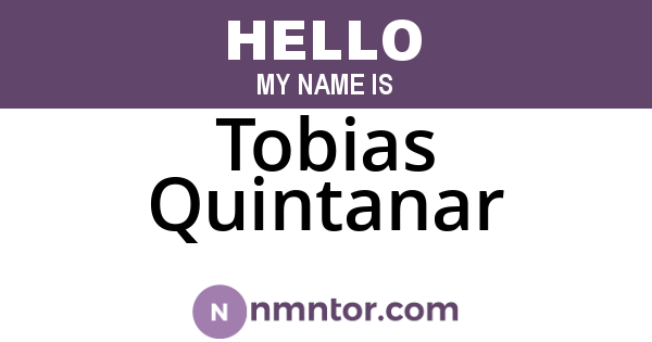 Tobias Quintanar