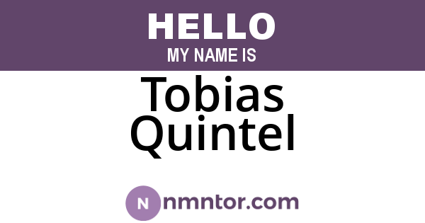 Tobias Quintel