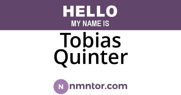 Tobias Quinter