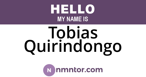 Tobias Quirindongo