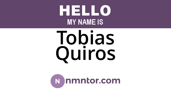 Tobias Quiros