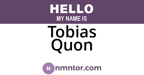 Tobias Quon