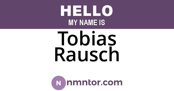 Tobias Rausch