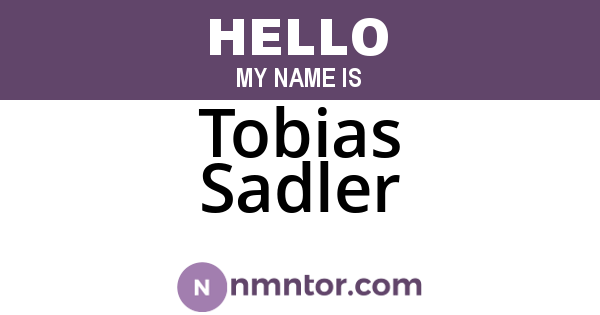 Tobias Sadler