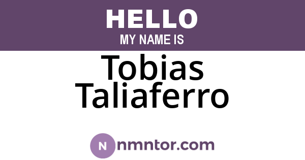 Tobias Taliaferro
