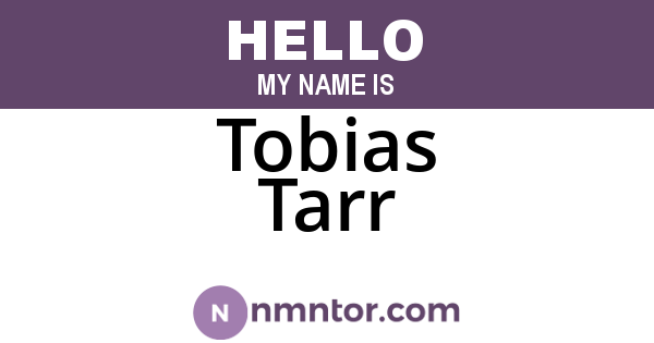 Tobias Tarr